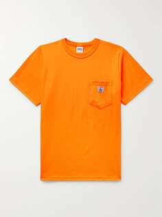 Футболка из хлопкового джерси с аппликацией логотипа Randy&apos;S Garments, апельсиновый