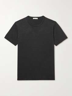 Стандартная облегающая футболка из хлопкового джерси ALEX MILL, черный