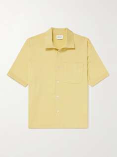 Трикотажная рубашка Rollo из смеси льна и хлопка NORSE PROJECTS, желтый