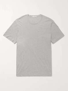 Узкая футболка из хлопкового джерси JAMES PERSE, серый
