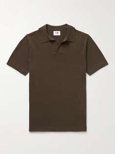 Рубашка поло Ryan 6311 из смеси хлопка и льна NN07, коричневый