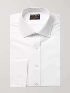 Белая хлопковая рубашка с двойными манжетами Emma Willis, белый
