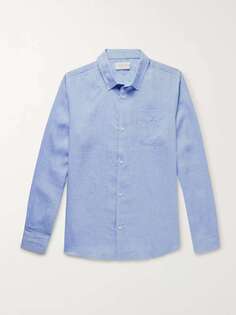 Льняная рубашка Monaco Slub DEREK ROSE, синий
