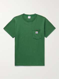 Футболка из хлопкового джерси с аппликацией логотипа Randy&apos;S Garments, зеленый