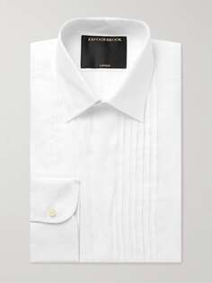 Льняная рубашка с нагрудником спереди Favourbrook, белый