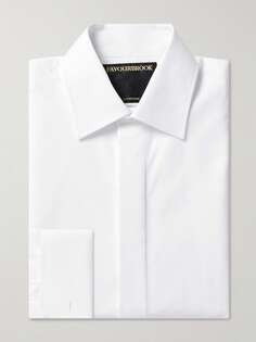 Рубашка-смокинг из хлопкового поплина с нагрудником спереди Favourbrook, белый
