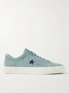 Замшевые кроссовки One Star Pro с парусиновой отделкой CONVERSE, синий