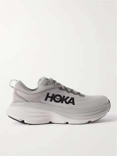 Беговые кроссовки Bondi 8 с прорезиненной сеткой HOKA ONE ONE, серый