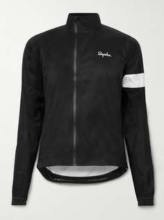 Облегающая нейлоновая велосипедная куртка Core Rain II RAPHA, черный