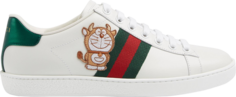 Кроссовки Doraemon x Gucci Wmns Ace Ivory Devil Patch, слоновая кость