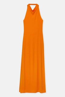Платье Pull&amp;Bear Long With a Halter Neck, оранжевый