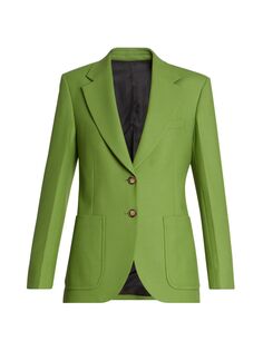 Куртка с накладными карманами Victoria Beckham, зеленый