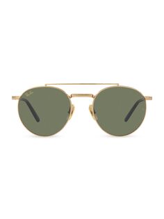 Италия 53MM Jack II титановые солнцезащитные очки Ray-Ban, зеленый