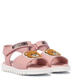 Кожаные сандалии Moschino, розовый