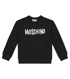 Толстовка из смесового хлопка с логотипом Moschino, черный