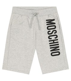 Спортивные брюки из хлопкового джерси с логотипом Moschino, серый