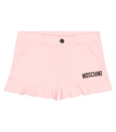 Хлопковые шорты с принтом Moschino, розовый