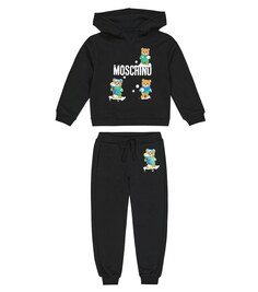 Худи и спортивные штаны Teddy из джерси Moschino, разноцветный