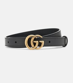 Ремень с логотипом GG Gucci, черный