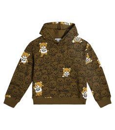 Худи Teddy Bear из хлопкового джерси Moschino, разноцветный