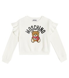 Толстовка Teddy Bear из смесового хлопка Moschino, белый