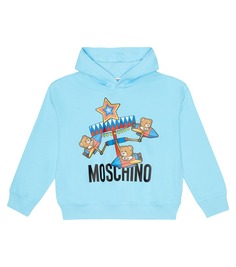 Худи с принтом Teddy Bear Moschino, синий