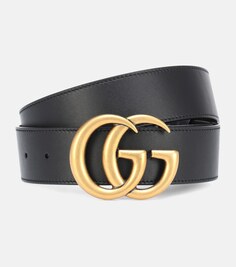 Ремень с логотипом GG Gucci, черный