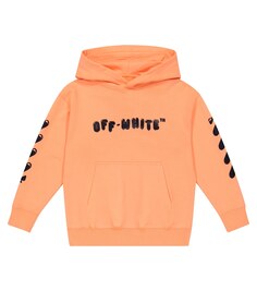 Худи из хлопкового джерси с логотипом Off-White, белый