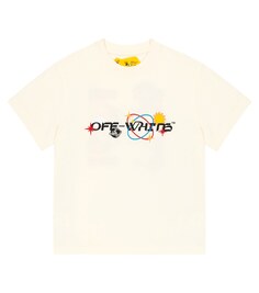 Хлопковая футболка с логотипом Off-White, белый