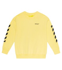 Толстовка из хлопка с логотипом Off-White, белый