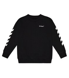 Толстовка из хлопка с логотипом Off-White, черный