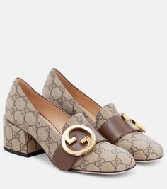 Парусиновые туфли-лодочки Gucci Blondie Gucci, разноцветный