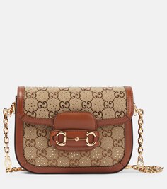 Сумка через плечо Gucci Horsebit 1955 года постройки Gucci, бежевый