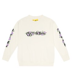 Толстовка из хлопка с принтом Off-White, белый