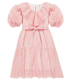 Полосатое платье из жатого хлопка Paade Mode, розовый