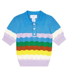 Рубашка-поло из хлопкового трикотажа «пуантель» Paade Mode, разноцветный