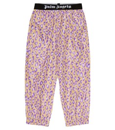 Спортивные брюки с леопардовым принтом Palm Angels, разноцветный
