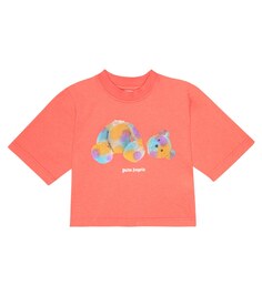 Хлопковая футболка с принтом Palm Angels, разноцветный