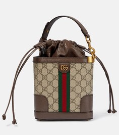 Маленькая холщовая сумка-ведро Ophidia GG Gucci, разноцветный