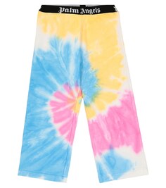 Спортивные брюки из хлопкового джерси с принтом тай-дай Palm Angels, разноцветный