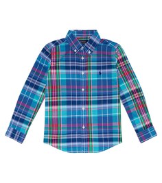Хлопковая рубашка в клетку Polo Ralph Lauren, разноцветный