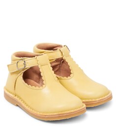 Кожаные туфли с Т-образной перекладиной Petit Nord, желтый