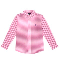Рубашка из хлопкового поплина в клетку Polo Ralph Lauren, розовый