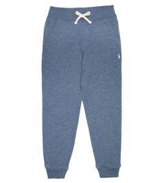 Спортивные штаны из смесового хлопкового джерси Polo Ralph Lauren, синий