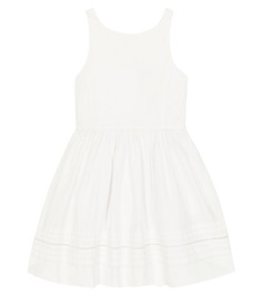 Хлопковое платье из сирсакера Polo Ralph Lauren, белый