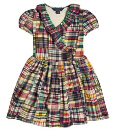 Платье из хлопка с запахом Polo Ralph Lauren, разноцветный