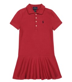 Хлопковое платье-поло Polo Ralph Lauren, красный