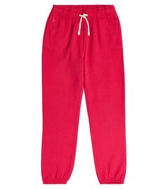 Спортивные брюки из смесового хлопка с логотипом Polo Ralph Lauren, розовый