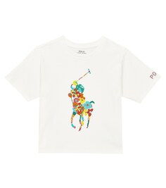 Футболка из хлопкового джерси с логотипом Polo Ralph Lauren, белый