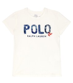 Футболка из хлопка пике с логотипом Polo Ralph Lauren, белый
